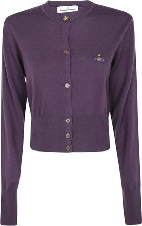 Vivienne Westwood Bea Cropped Cardigan - Knitwear - Mujer - P&uacute;rpura - S