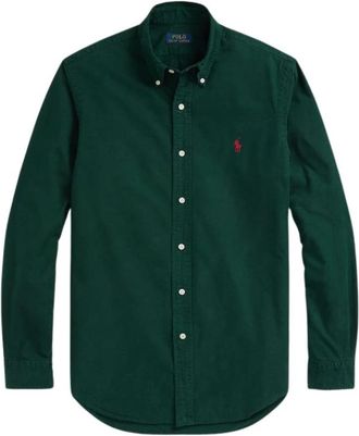 Polo Ralph Lauren Lisa Oxford Custom Fit Overhemd - Heren - Casual Overhemden - Groen - M - Katoen - Overhemden