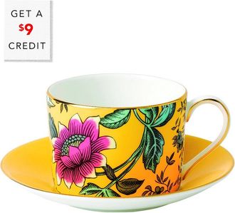 Wedgwood Wonderlust Yellow Tonquin Teacup & Saucer Setwith $9 Credit
