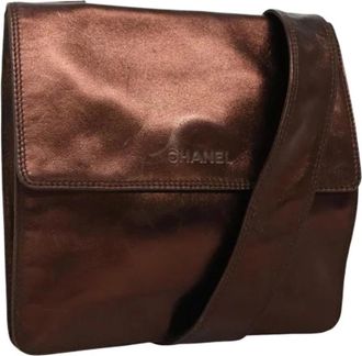 Chanel Pre-owned Cross Body Bags, female, Brown, Size: ONE SIZE Pre-owned Vintage Shoulder Bag