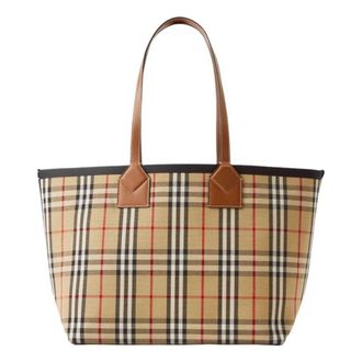 Burberry Medium London Tote Bag Briar Brown Black 8066223