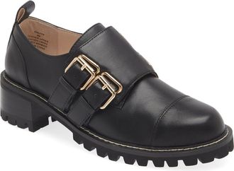 Cecelia New York Collyn Monk Strap Loafer in Black at Nordstrom, Size 7