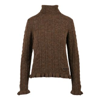 Moschino Truien & Vesten, Dames, Bruin, L, Wol, Maglione Collo Alto