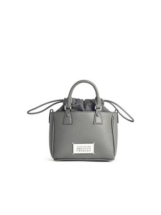 Maison Margiela 5Ac Tote Horizontal Pebble Grey Leather Bag
