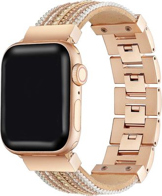 Posh Tech Beaded Apple Watch Bracelet Watchband in Rose Gold at Nordstrom Rack, Size 40 Mm