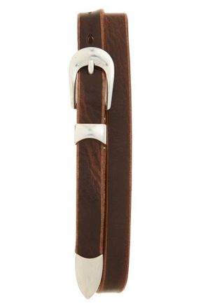 Our Legacy Leather Belt in Brown Leather at Nordstrom, Size 100
