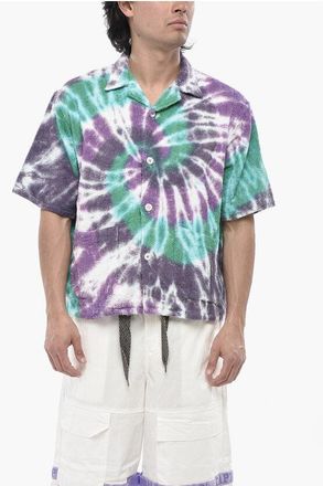 South2 West8 Terry Cotton Overshirt With Tie-Dye Effect size Xl