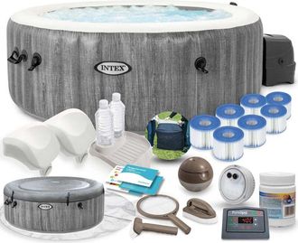 OEM Spa Hinchable Con Hidromasaje Para 4 Personas, Set Intex 28440