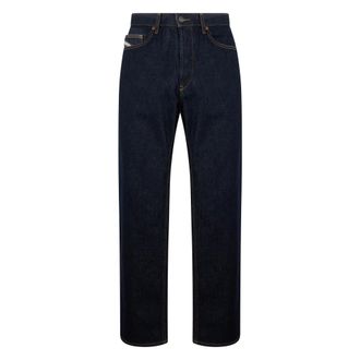 Diesel Straight Jeans, male, Blue, Size: W31 High-waisted Straight Jeans