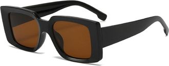 Generic Mens Small Frame Outdoor Sunglasses Womens Beach Outdoor Vacation Sun Glasses(Brown)