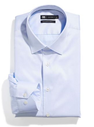 Le 31 Mens Non-iron satiny cotton shirt Modern fit