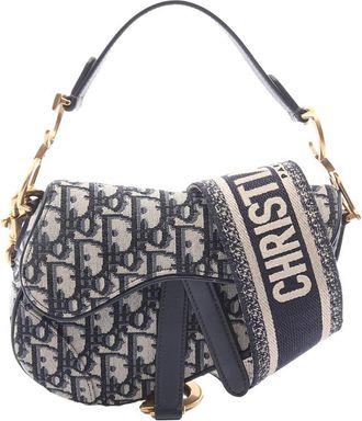 Dior Pre-owned Dior Mini Oblique Canvas Saddle Bag Ladies IVZX64B5CL1AH2OF