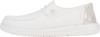 HeyDude Hey Dude Womens Wendy Stretch Canvas Sneaker, White, 7 UK