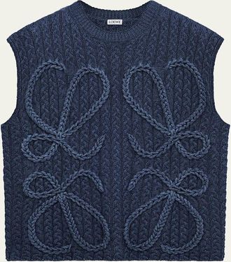 Loewe Anagram Cable Knit Vest