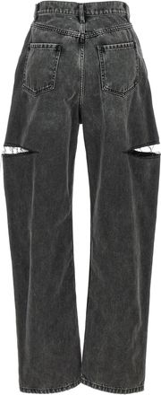 Maison Margiela Womens Black Cotton Straight-Leg Jeans Clothing