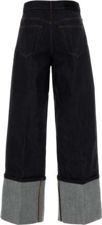Givenchy Womens Turn Up Jeans Navy Cotton