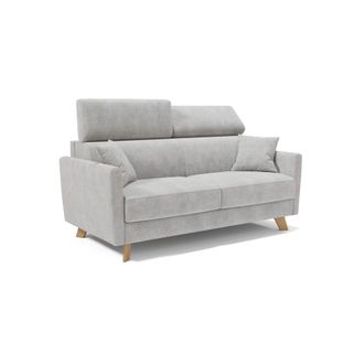 Divani.Store Francy Sof&aacute; Cama Con Reposacabezas Ajustables 160 Cm (mat. 120x197) Gris