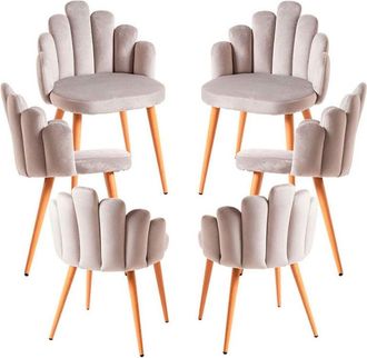 Regalos Miguel Regalos Miguel - Packs Sillas Comedor - Pack 6 Sillas Hand Terciopelo - Gris