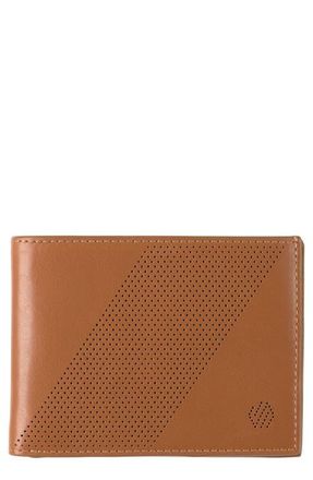 Johnston & Murphy Richmond Perforated Leather Bifold Wallet in Tan at Nordstrom