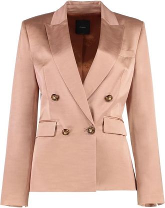 Pinko Satijnen blazer - Dames - Blazers - Roze - S - Satijn - Jassen