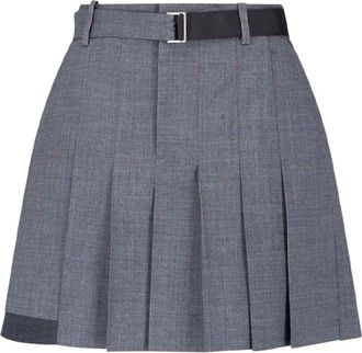 sacai Pantaloncini In Misto Lana