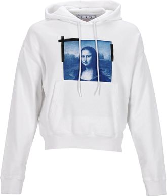 Off-white Hoodie with Mona Lisa-Print
