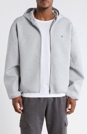 Represent Numbers Zip Hoodie in Grey Marl at Nordstrom, Size Xx-Large