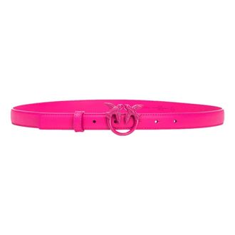 Pinko Love Berry Kleurblok Leren Riem - Dames - Riemen - Roze - XS - Leer - Accessoires