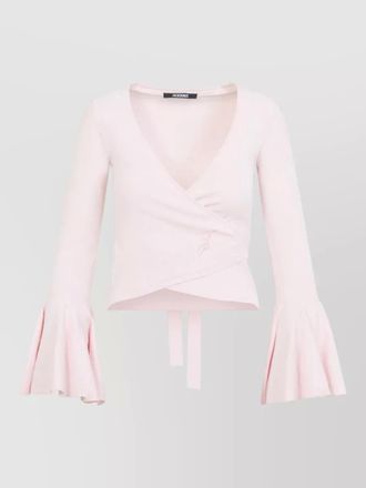 Jacquemus la maille paysan v neck knit top