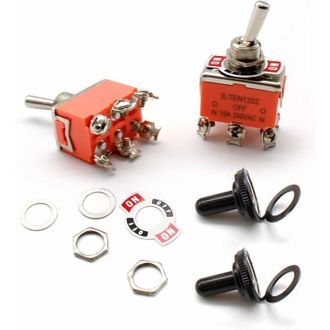OEM Juego De 2 Interruptores De Palanca Met&aacute;licos, 15 A 250 V Ca, Con 3 Posiciones (encendido/apagado/encendido) Y 6 Pines. Estos Interruptores Est&aacute;n Dise