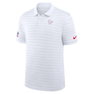 Nike Houston Texans Rivalries Collection Sideline Victory Striped Nike Mens Dri-FIT NFL Polo in White | 03BG0CEB9H-5U0