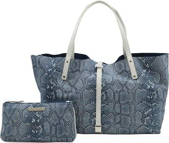 Tiffany & Co. Blue Suede Reversible Tote (Authentic Pre-Loved)