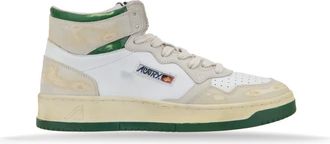 Autry Sneakers, male, Multicolor, 8 UK, Leather Lace-Up Trainers Vintage Style