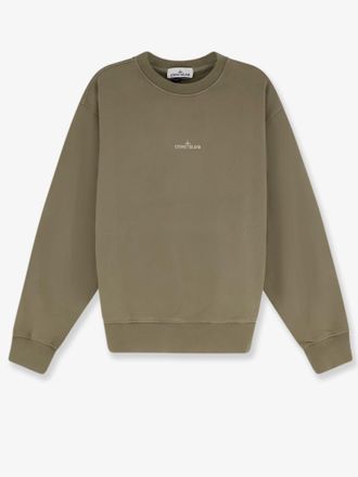 Stone Island Felpa in cotone organico con stampa Logo - STONE ISLAND - gender_Man