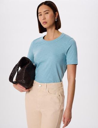 Whistles Rosa Double Trim T-Shirt in Blue at Nordstrom, Size X-Small