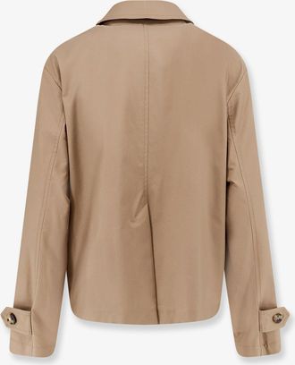 Max Mara Womens Jacket Smmbambola Cotton Blend Brown
