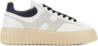 Hogan White H-Stripes Sneakers
