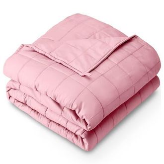 Bare Home Cotton Weighted Blanket in Light Pink at Nordstrom, Size 25 Lb
