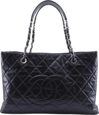 Chanel Pre-owned Leren Tote Bag - Dames - Vintage Shopper - Zwart - ONE Size - Leer - Vintage