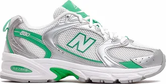 New Balance Mens 530 Sneaker In Silver Green