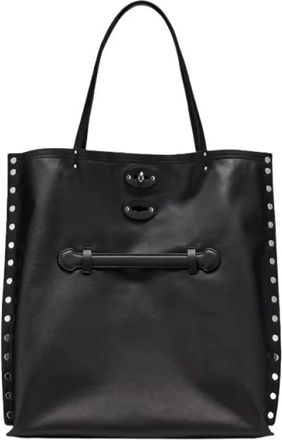 Zanellato A Spasso Saeta Medium - Dames - Shoppers - Zwart - ONE Size - Katoen - Tassen