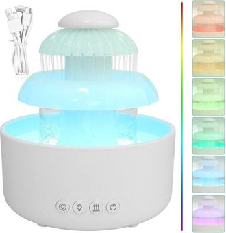 OEM Humidificador Cloud Rain De 600 Ml, Humidificador Cloud Rain Con L&aacute;mpara De 7 Luces De Colores Y Apagado Autom&aacute;tico, Humidificador Cloud Rain Para La 