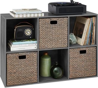 Best Choice Products 6-Cube Bookshelf, 13.5in Display Storage System, Organizer w/ Removable Back Panels