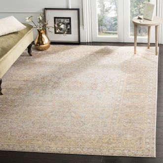 Safavieh Valencia Machine Made Area Rug, Grey / Multi Traditional Style Easy Care