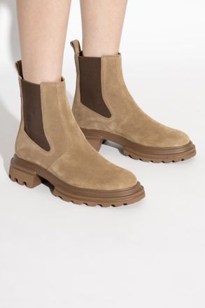 Hogan Leather Ankle Boots, Womens, Brown