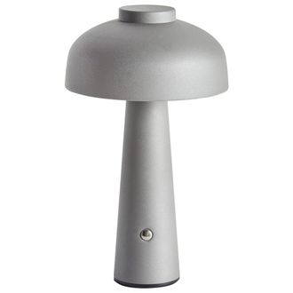 Beliani Beliani - L&aacute;mpara De Mesa Moderna De Hierro Para Interior Con Luz Led Inal&aacute;mbrica Seta Gris Agusan