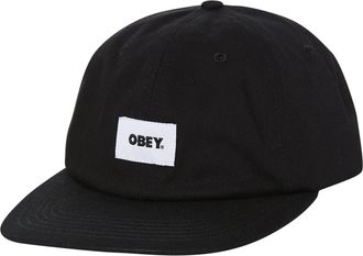 Obey Bold label organic 6 panel str, Black - TU