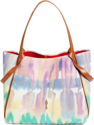Christian Louboutin Large Bettina Tie Dye Canvas Tote in M862 Multi/cuoio at Nordstrom