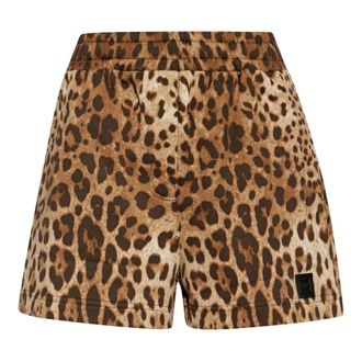 Dolce & Gabbana Shorts con patch logo - - Shorts - Donna - Marrone - M
