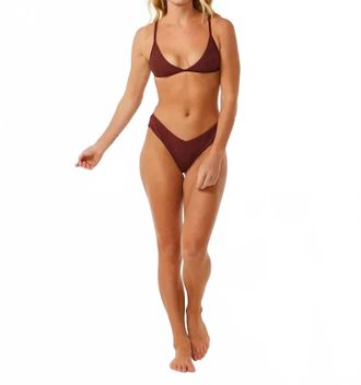 Rip Curl WomenS Premium Surf Fixed Triangle Bikini Top In Brown